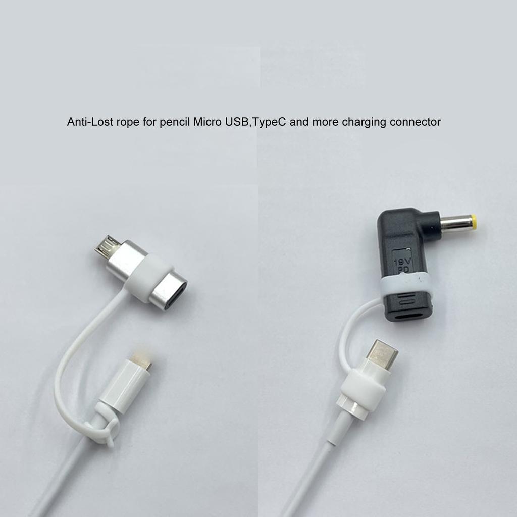 Силиконовый шнур с защитой от потери для карандашей, USB и USB C адаптеров для зарядки сохранит их в безопасности