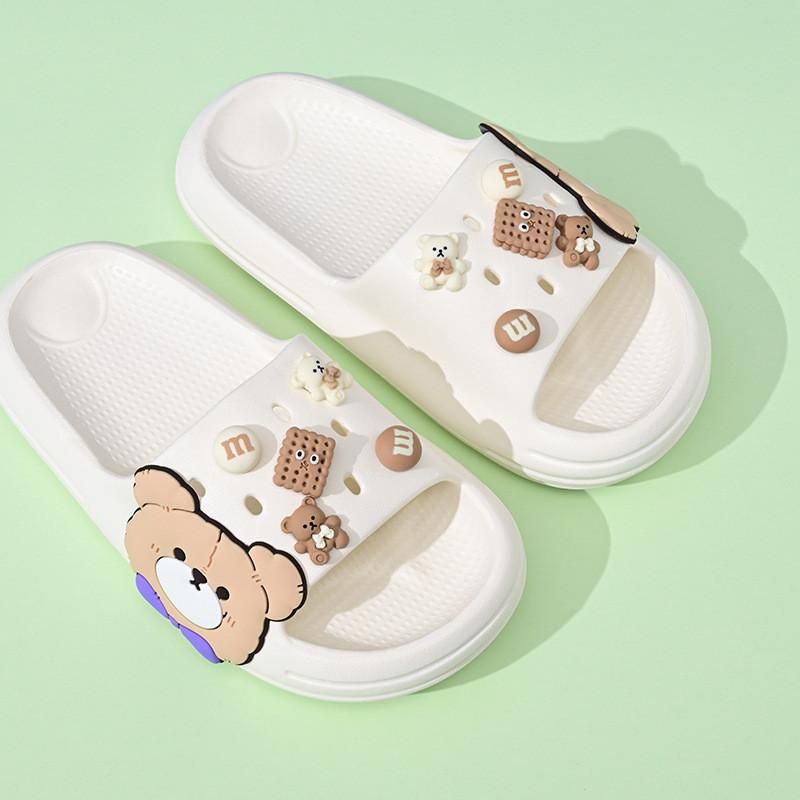 Удобные мультяшные детские тапочки для мальчиков и девочек с нескользящей подошвой и мягкой подошвой из ЭВА различных цветов и размеров для лета