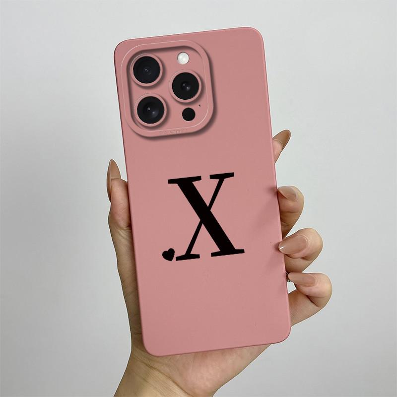Чехол для iPhone 15 Pro Max Чехол для телефона iPhone 15 Plus Чехол для iPhone 15 Pro iPhone 15 Милые парные начальные буквы Кожаная матовая крышка
