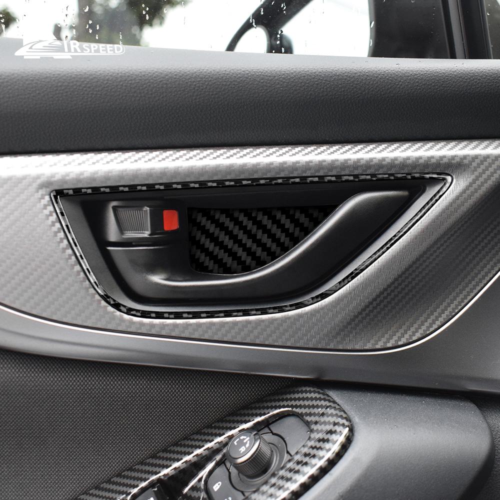 Real Carbon Fiber Sticker For Subaru WRX/WRX STI 2022 2023 Car Door Handle Frame Interior Trim RHD LHD Cover Accessories