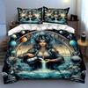 Celestial woman illustration. Bedding Duvet cover sets Duvet covers Pillowcases gifts (1 * Duvet Cover 2 * Pillowcases, without duvet insert)