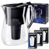 Aquaphor Lyon Black Water Filter Jug 3.8L, 3 A5 Carbon Cartridges