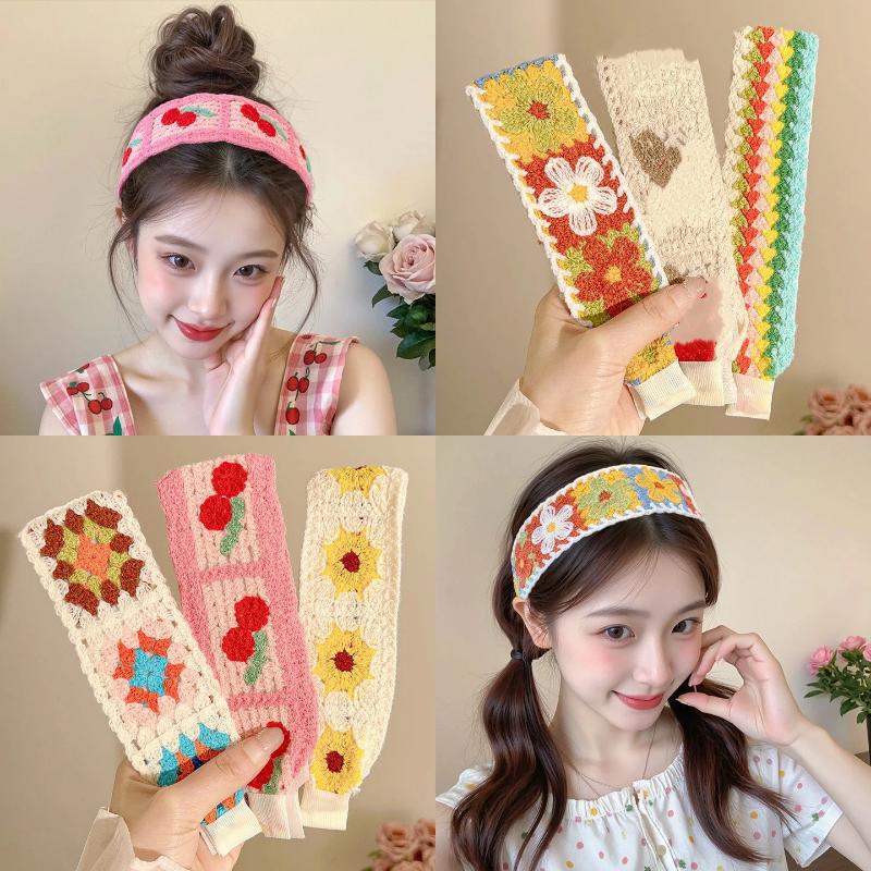 Soft and Comfortable Vintage Knitted Hair Hoops for Girls Daily Accessories