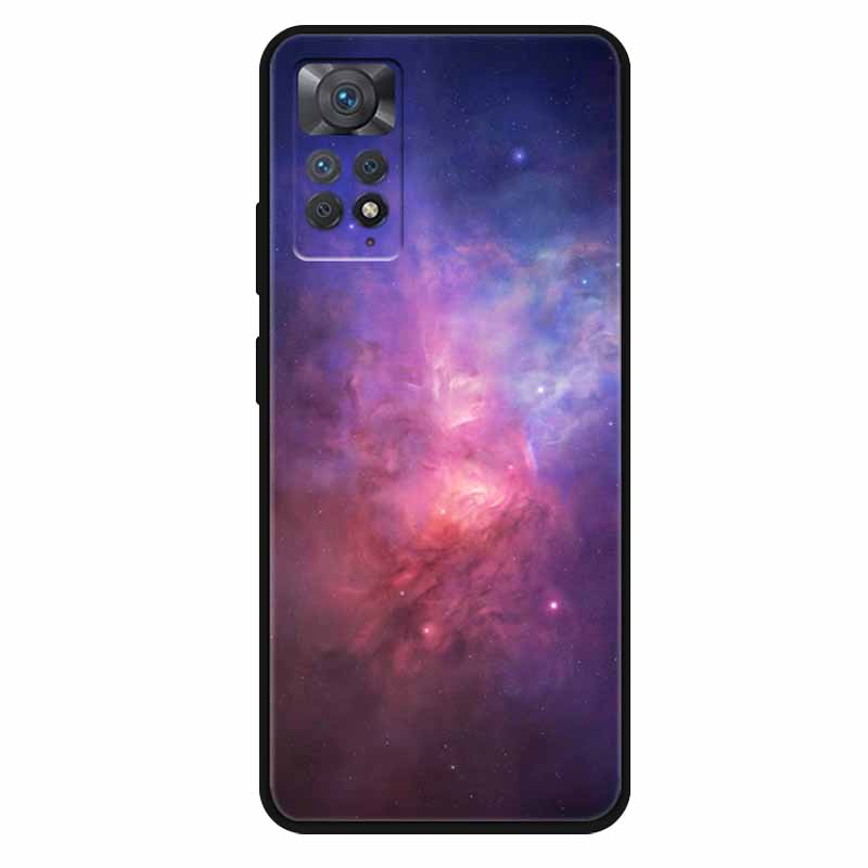 Чехол For Xiaomi Redmi Note 11 Pro 5G Чехол Крутой Космос Мягкий Силикон ТПУ Чехлы Для Xiaomi Redmi Note 11Pro 5G Волк Защитный Корпус
