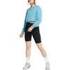 Nike Спортивная одежда Swoosh French Terry Crew Logo Print Short Sleeve Hoody Women sweatshirt Blue CJ3766-424