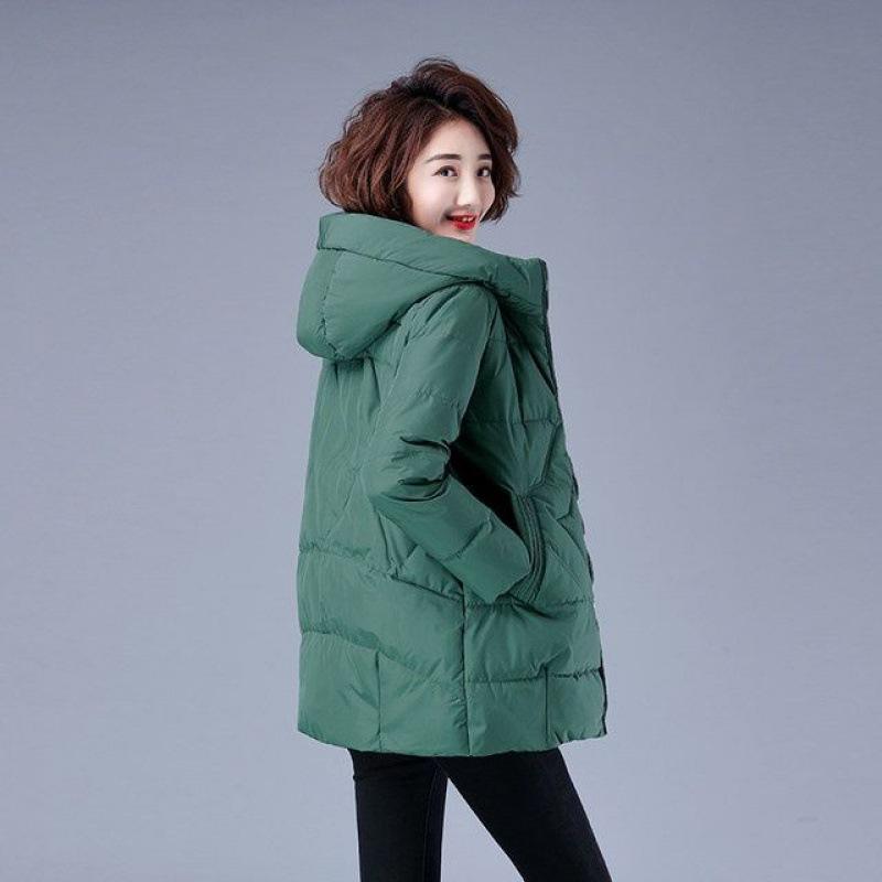 Women's Autumn and Winter Warm Slim Cotton Clothing Thickened Large Size Casual Warm Top Loose Warm Jacket