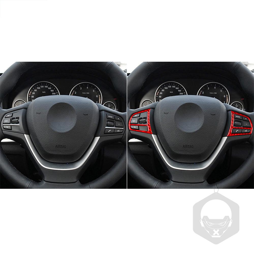 Для BMW X3 F25 2011-2017 X4 F26 14-17 Карбоновый руль Панель Кнопка Декоративные полосы Украшение салона автомобиля
