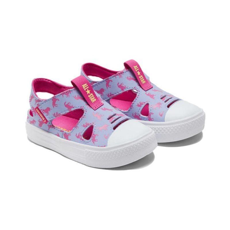 Converse Детские летние сандалии для ходьбы All Star Superplay, дышащие, удобные, износостойкие, фиолетово-розовые 770884C