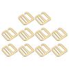 10pcs Metal G Hook Webbing Buckles for Backpack Strap Adjustable Flat Slide Light Gold [uxcell] 38mm/1.5" Webbing, Tri-Glide Buckles,