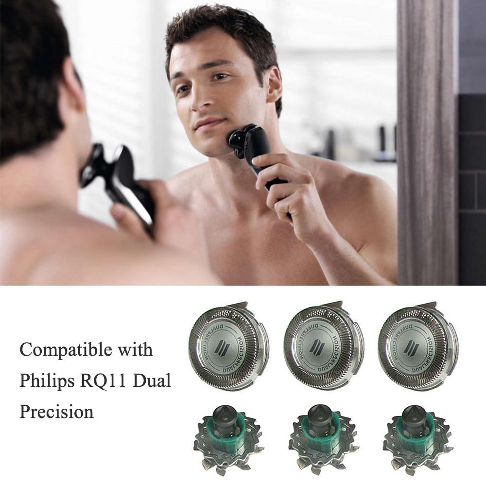 Сменные лезвия для бритв, 3 шт., совместимые с Philips RQ11 Dual Precision