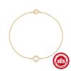 S925 Silver Simple Diamond Circle Gold Bracelet Geometric Small Fresh Hand Jewelry Bracelet