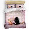 3 предмета Постельное белье Цветок Камень Розовая Орхидея Отражение Домашний Текстиль Пододеяльник Наволочка Мальчик Ребенок Подросток Девочка Комплект Покрывал