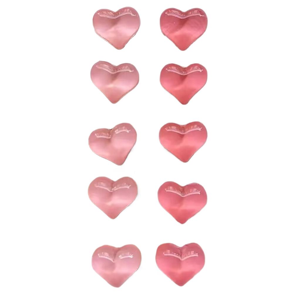 10pcs Heart-shaped Resin Refrigerator Magnets - Multifunctional Kitchen and Office Whiteboard Decoration Magnets