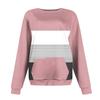 Womens Long Sleeve Sweatshirt Casual Round Neck Cute Pullover Tops Printing Lightweight Sweatshirt With Pocket