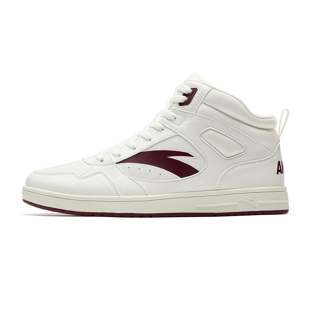 Anta Year 2 Retro Red Simple Versatile Urban Commuting High Top Skate Shoes Men Sneakers White 912548011-2