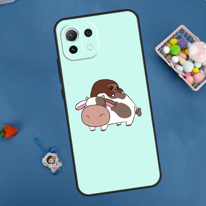 Animal Cute Cartoon Cow Case For Xiaomi 13 14 15 Ultra 11T 12T 13T 14T Pro POCO X7 Pro X3 X5 X6 M6 F5 F6 Pro Cover