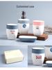 European Style Snowflake Glaze Ceramic Bathroom Set: Pink Mouthwash Cup, Hand Sanitizer Bottle, and More