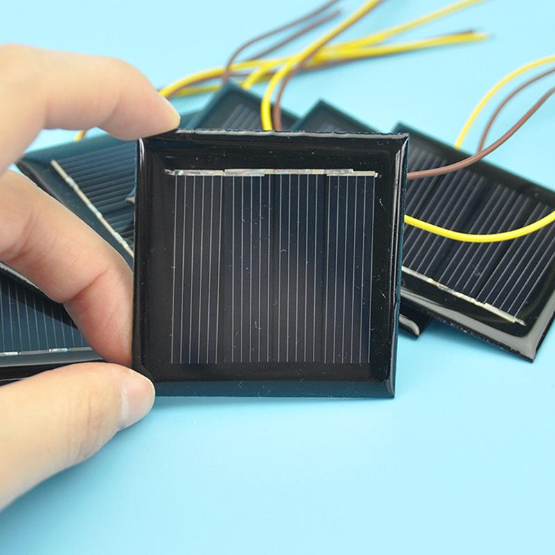 2 В 130 мА 0,26 Вт Солнечная панель Эпоксидный лист Поликристаллическая солнечная панель Ячейка DIY Светодиодный садовый светильник Портативное солнечное зарядное устройство для мобильного телефона