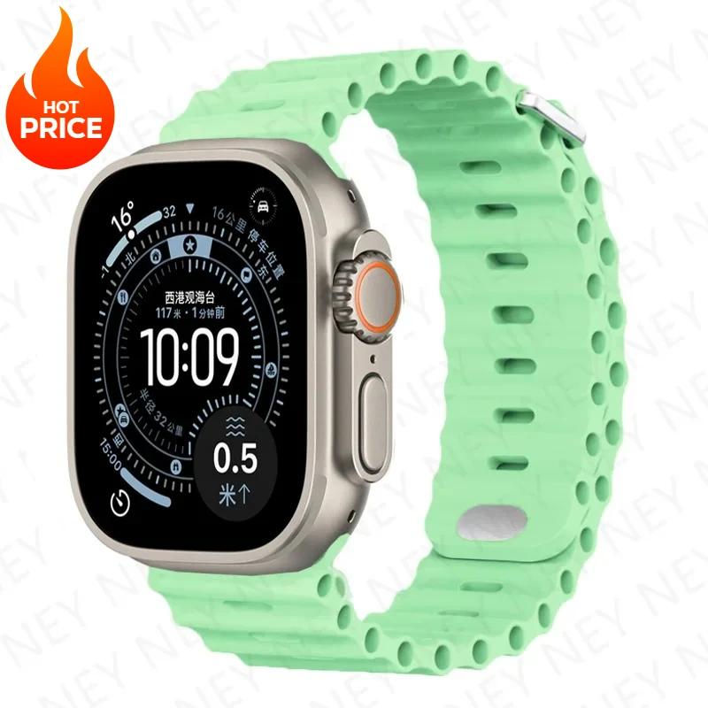 Straps for Apple Watch Band 44mm 40mm 45mm 49mm 41mm 42mm 46mm ocean bracelet correa iWatch series 7 6 3 se 8 Ultra 2 9 10 11