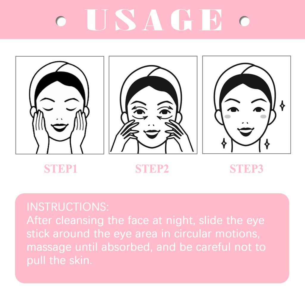 Retinol Eye Cream Stick, Anti Wrinkle, Massage Cream, Remove Dark Circles, Moisturizing, Eyes Skin Care