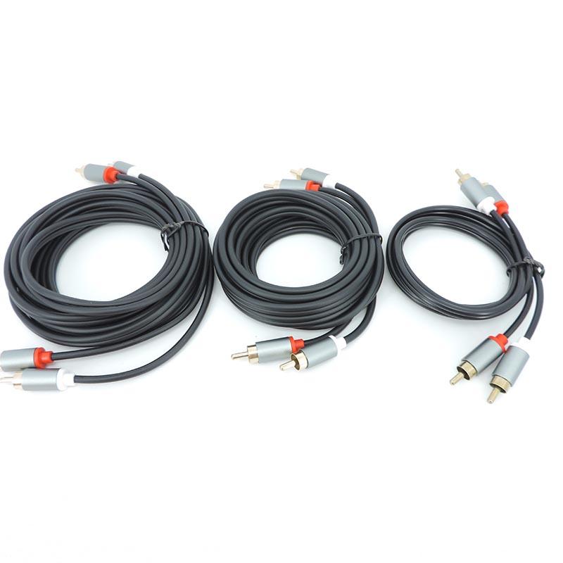 Gold-Plated 2Rca To 2 Rca Male To Male Rca Audio Cable Amplifier Audio Cable 1M 2M 3M
