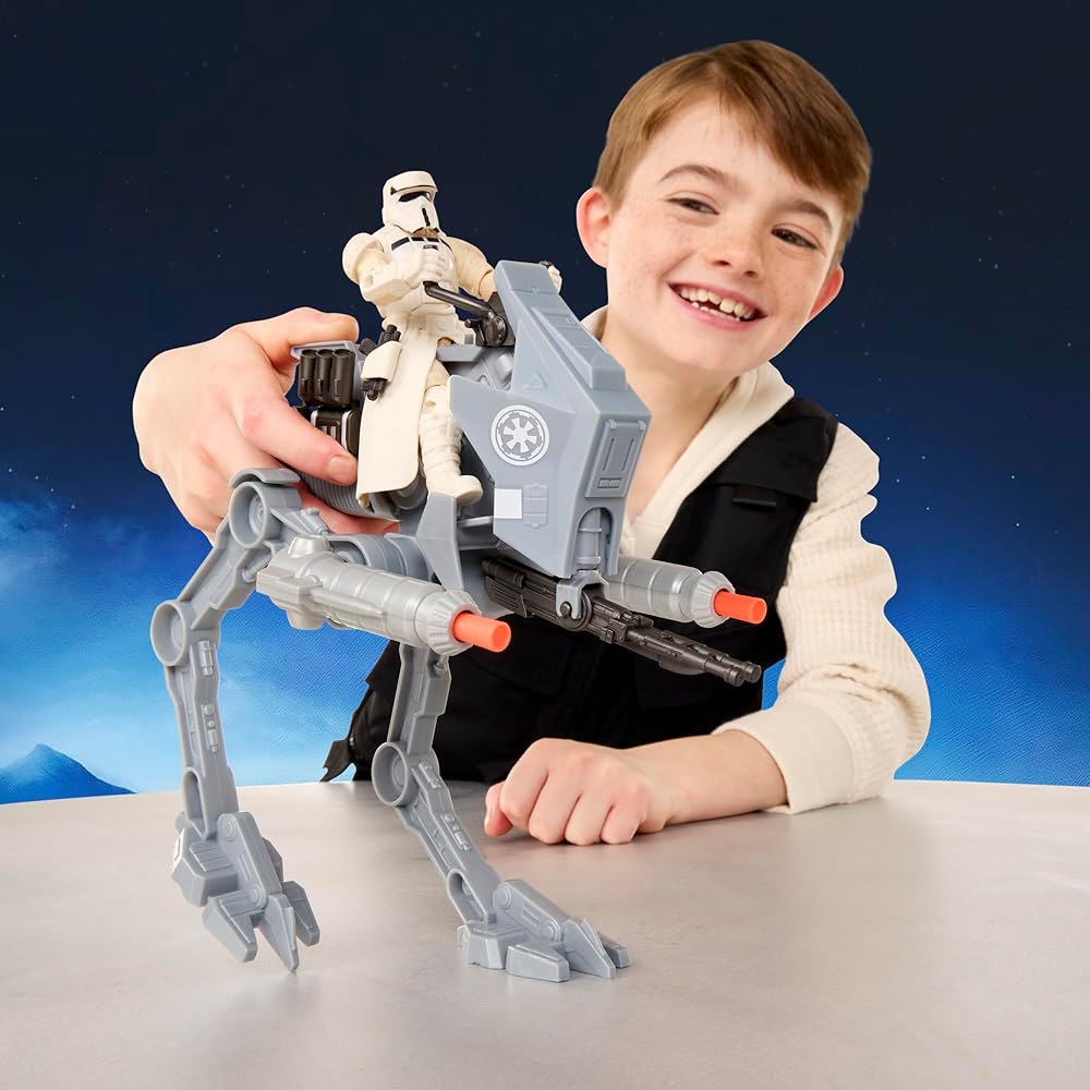 Hasbro Звездные Войны Мандалорец AT-RT Транспортное средство с Фигуркой Имперского Пилота Игрушка для Мальчиков и Девочек от 4 лет