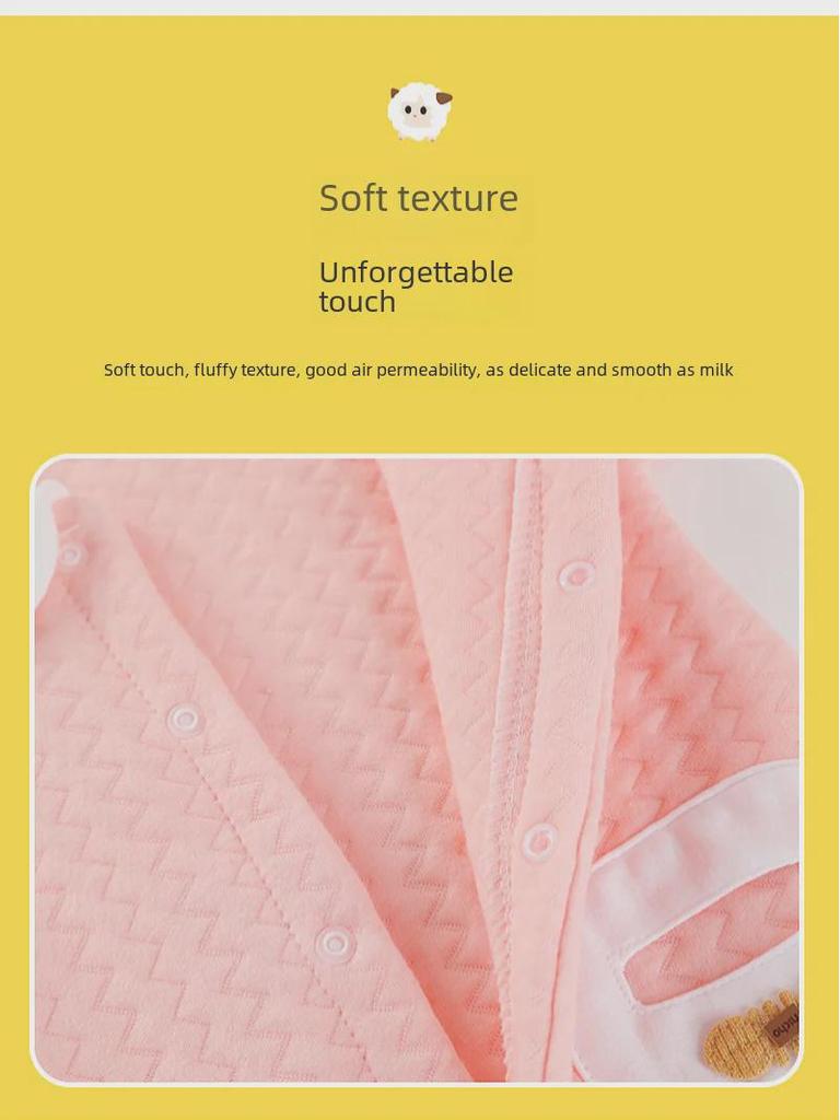 Quilted Cotton Baby Jumpsuit for Boys and Girls - Warm Newborn Romper for Spring and Autumn