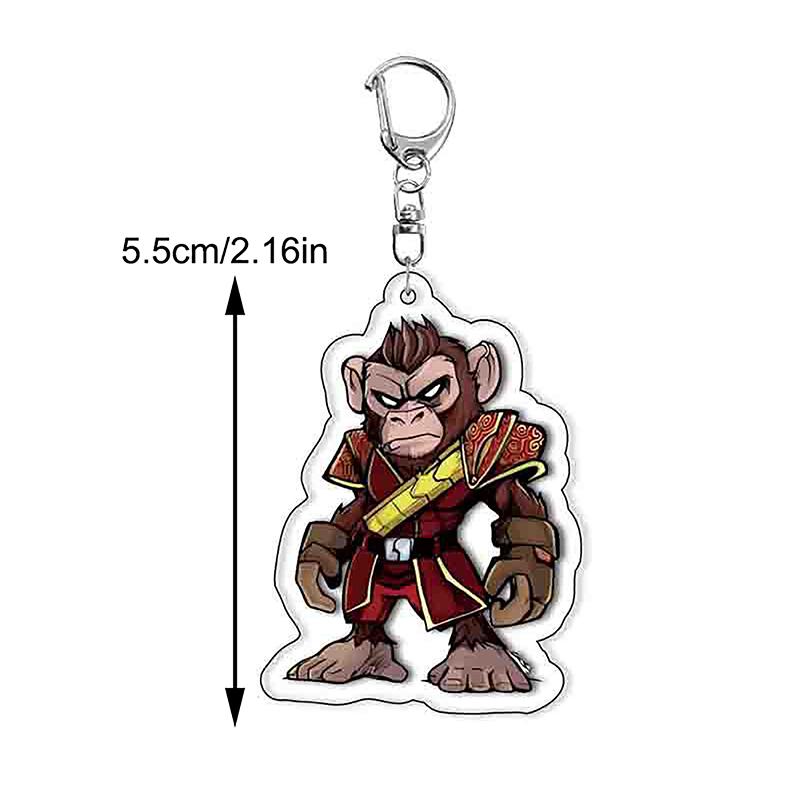 Китайская экшн-игра Black Myth Wukong брелок для ключей кольцо для сумки Monkey King Sun брелок ювелирные изделия геймер фанаты игровой подарок
