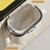 Space Efficient Trash Can for Kitchen Cabinet Door Under Sink Mounted Garbage Holder, Lid Included