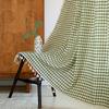 Modern Minimalist Semi Blackout Plaid Curtains Rod Pocket Design for Bedroom Living Room Bay Window