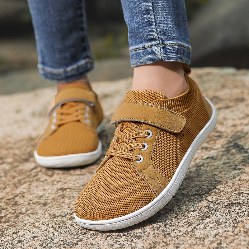Kids Wide Toe Sports Shoes Breathable Barefoot Walking Shoes Children Elastic Casual Sneakers Outdoor Trainers Non-slip