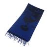 HERMES   Scarf blue/black cashmere Women