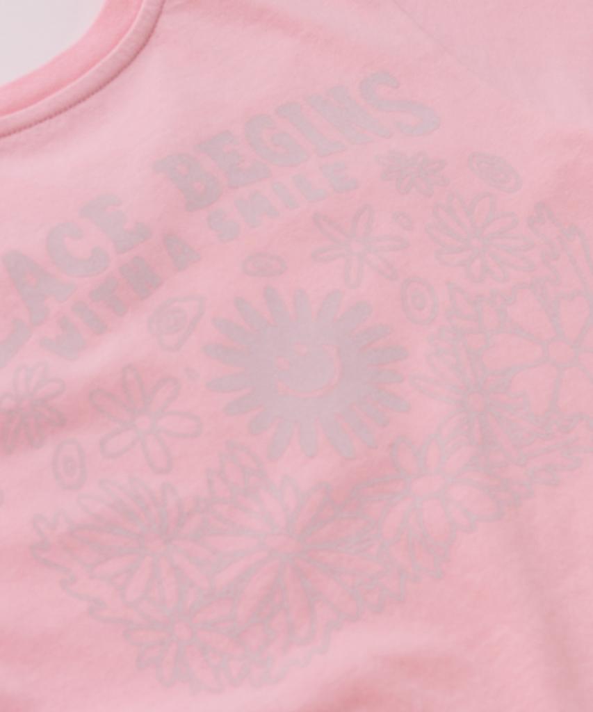 BIGWAVE COLLECTIVE Peace Again Graphic Women'S T-Shirt (Pink)