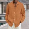 Рубашка Design Sense Solid Color Shirt Men's Long Sleeved Spring Autumn Trend Brand Loose Casual Shirts Men's