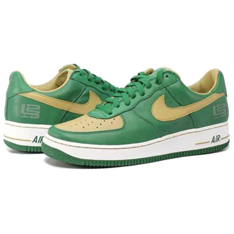 Nike Air Force 1 Premium 'LeBron' (Unisex) Foliage / Jersey Gold Skateboard Shoes 309063 371