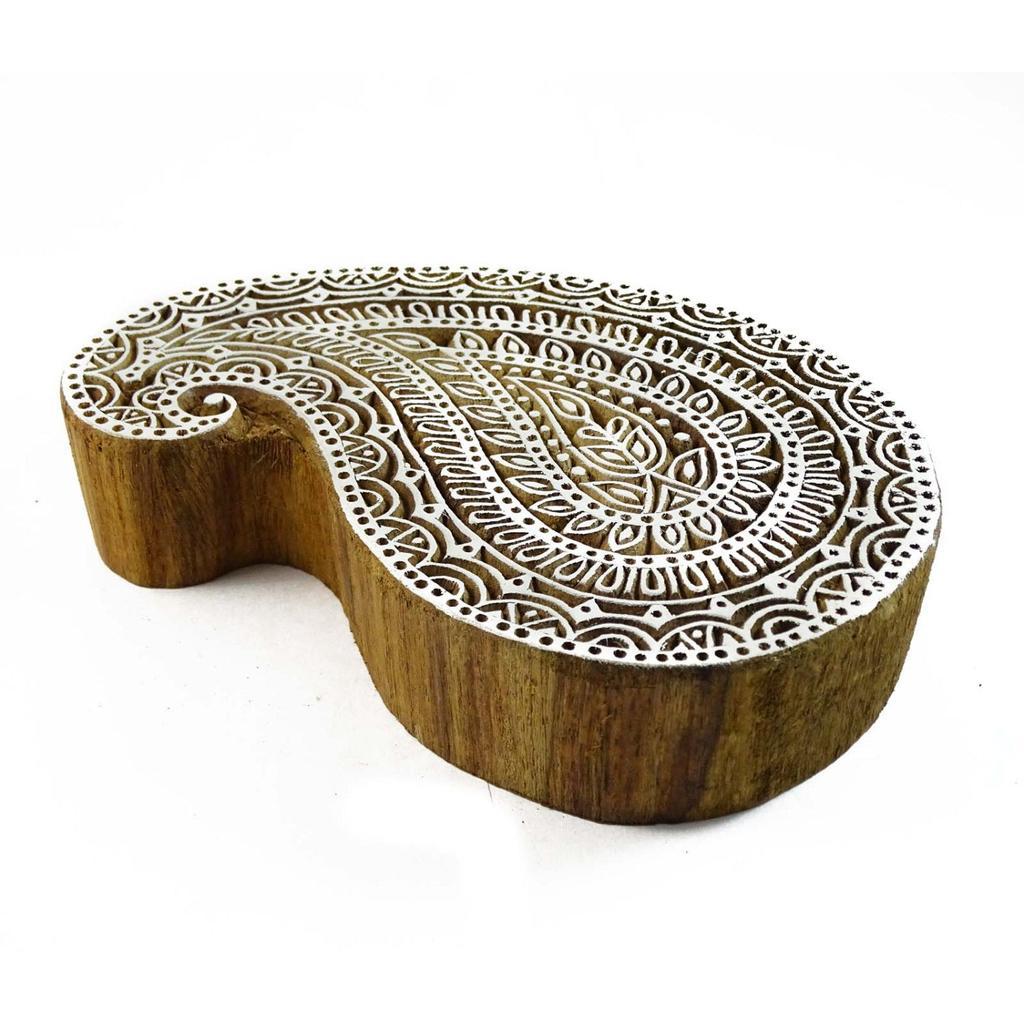 Индийская деревянная ткань штампует деревянную печать Пейсли блока печатания декоративную