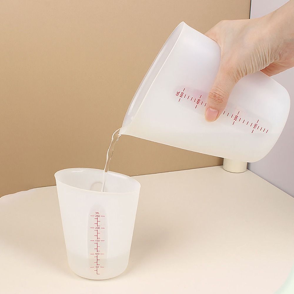 1Pcs Transparent Silicone Measuring Cup Handmade Milk Cup For Jewelry Making Baking Tool
