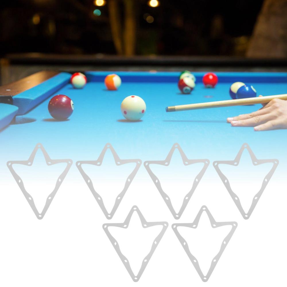 6Pcs White Pool Rack Sheet Smooth Surface Ball Rack Sheet Positioning Rack  Pool Table Use