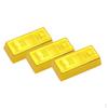 3x Fake Fine Gold Bullion Bar Paper Weight Door Stop 2 Inch Prop Game