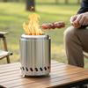 Anti-corrosive Camping Firewood Stove Stainless Steel Teapot Furance Practical Firepit  Party