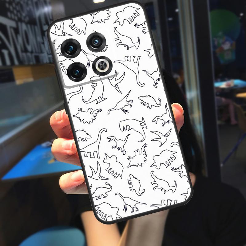 Чехол со скелетом динозавра для OnePlus 10T 8T 9RT 12 13 13R 11 9 10 Pro OnePlus Nord 4 CE 2 3 Lite N20 N30