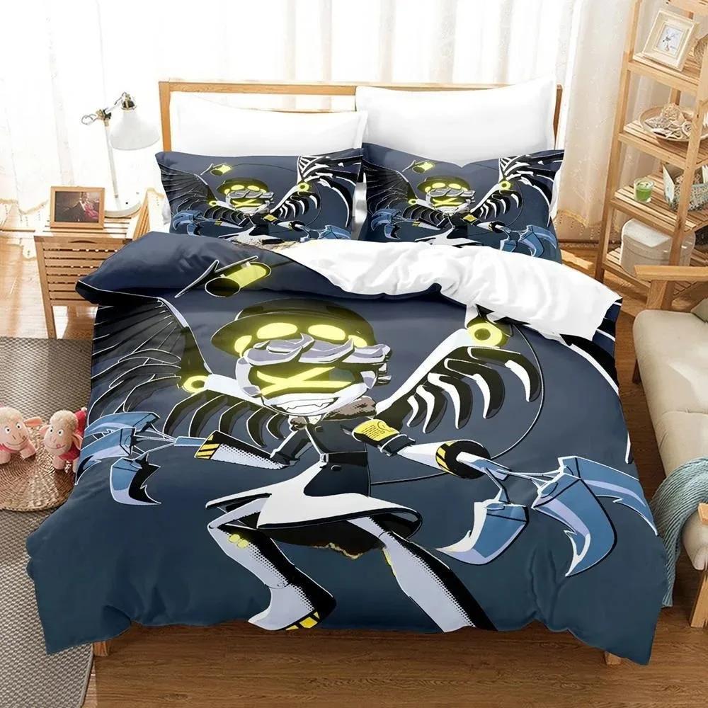 Fashion 3D Printing Anime Murder Drones Bedding Set Cartoon Three-piece Set Adult Kid Bedroom Duvet Cover Sets Home Textiles