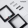 Chatière porte pour chat 4 modes de verrouillage, plastique ABS noir, 28,5 x 24,5 x 5,5 cm