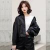 Новая весенне-осенняя повседневная короткая кожаная куртка для женщин, свободная куртка из искусственной кожи в корейском стиле, модная и популярная мотоциклетная куртка