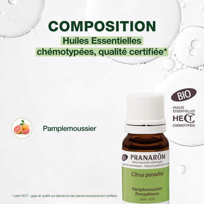Pranarôm pamplemoussier huile essentielle 10ml