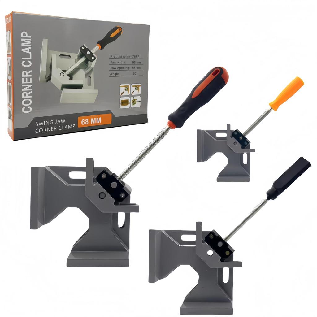 Мини-угольник 90° - Прямоугольный, Быстрозажимной для деревообработки, сварки, фоторамок, стекла, аквариумов