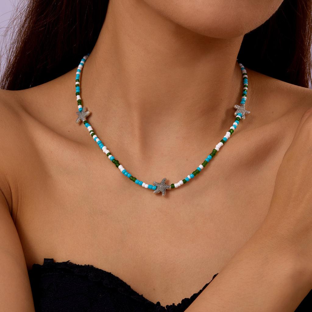 Ожерелье-подвеска из разноцветных ракушек в пляжной тематике для женщин, с жемчугом, звездой, крестом, многослойная цепочка-колье для ключицы, ювелирный аксессуар