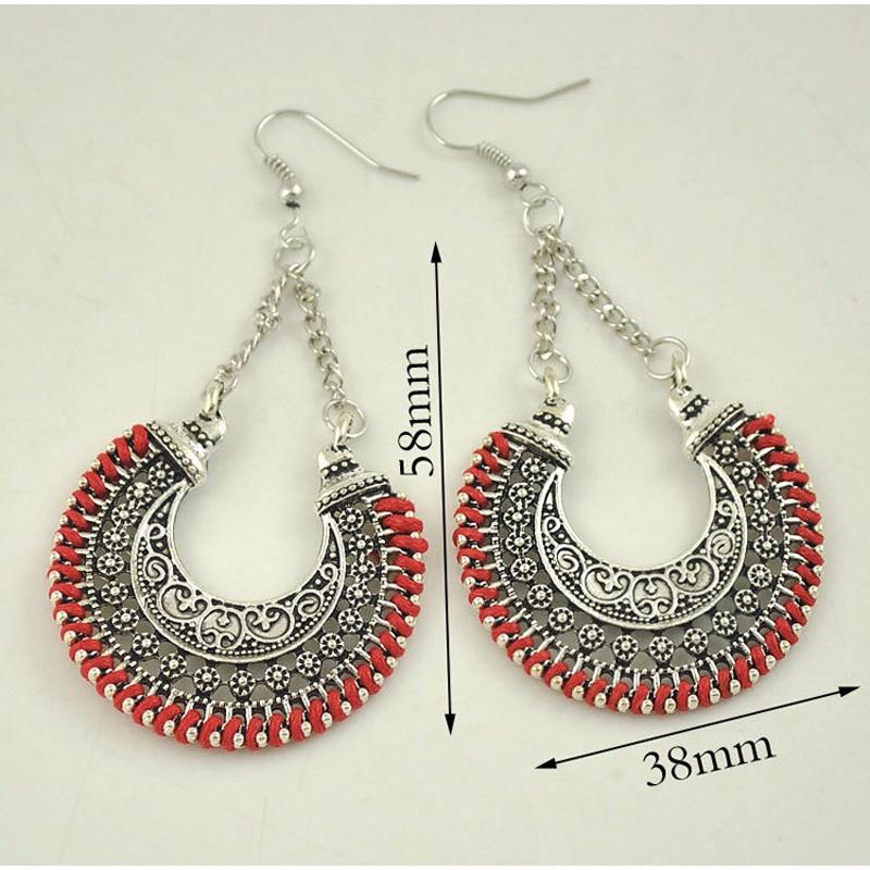 Серьги с чернеными подвесками в этническом стиле/ серьги-бохо