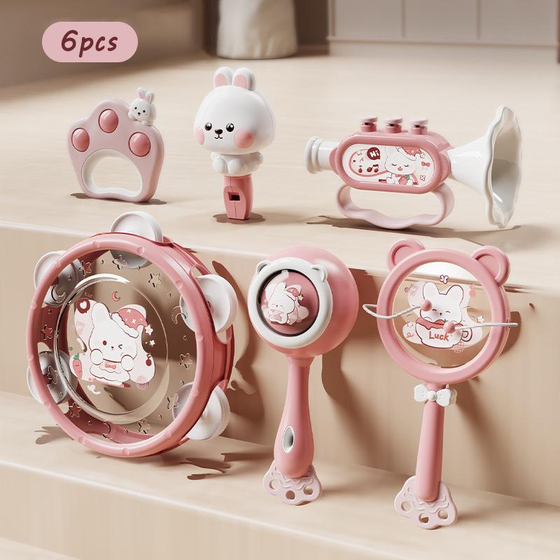 Baby Musical Instruments Set Montessori Handbell Sand Hammer Orff Ringing Instrument Infant Early Visual Stimulation Sensory Toy