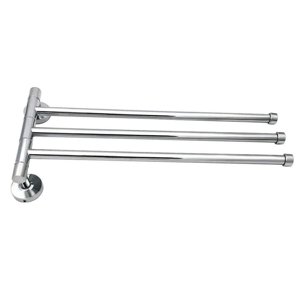 Stainless Steel Swivel 2/3/4 Towel Bar Towel Holder Bar Rail Hanger Rack Wall Mounted For Bathroom Kitchen Accessory